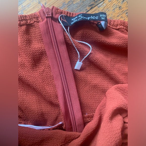 Ruched Coral Jumpsuit (M) - Picture 3 of 3